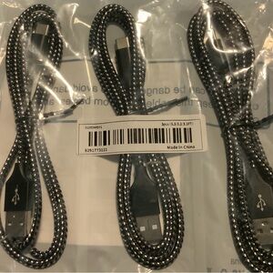 Braided USB Charging Cable - Black